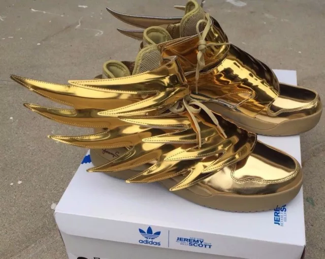 Adidas Jeremy Scott Wings 3.0 Metallic Gold Batman Shoes Sz 4-14 100% Authentic