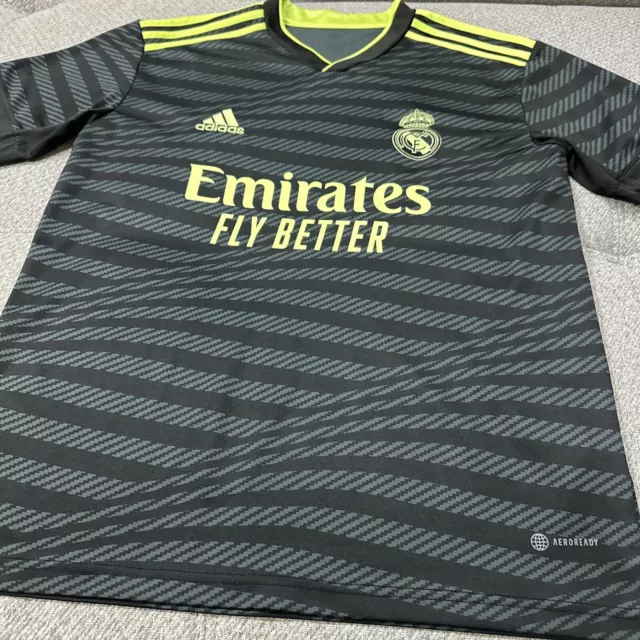 Adidas Aeroready Real Madrid 2022/23 Third Kit Soccer Replica Jersey Men Medium 2