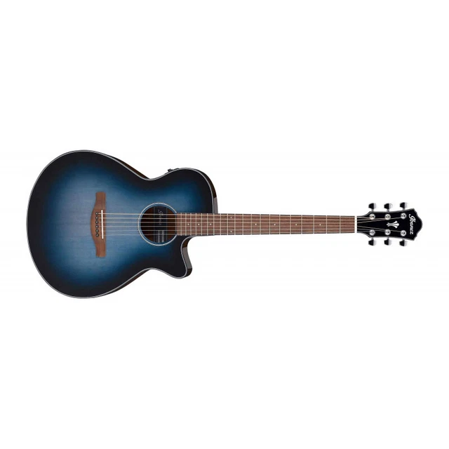 Ibanez AEG50-IBH Indigo Blue burst brillante - guitare électro-acoustique