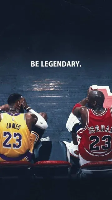 Michael Jordan Lebron Jame Be poster laminato arte leggendaria A4 con cornice