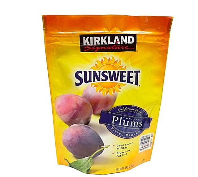 KIRKLAND SIGNATURE SUNSWEET DRIED PITTED PRUNES Unsweetened 3.5 LB Bag