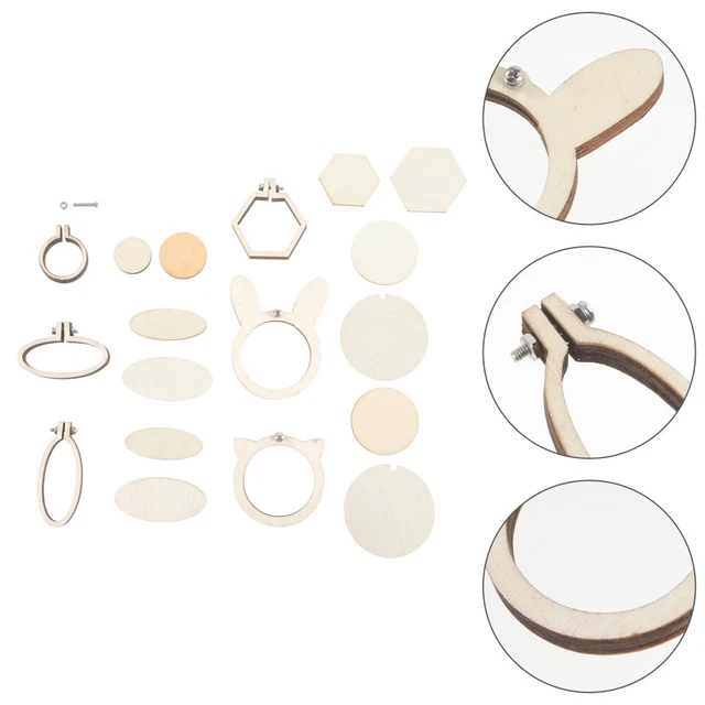 6 Stück Mini-Kreuzstich-Reifen, Miniatur-Stickring, Stickkreise,
