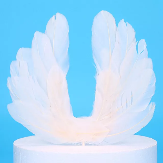 Angel Wings Swan Feather Chef Insert Plaque Birthday Party Baking Decoration