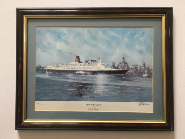 Cunard QE2 - Graham Shearer -Signed -Limited Edition Print