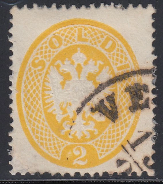 Lombardei Venetien 1863 2 SOLDI Nr. 14 gestempelt 150 €