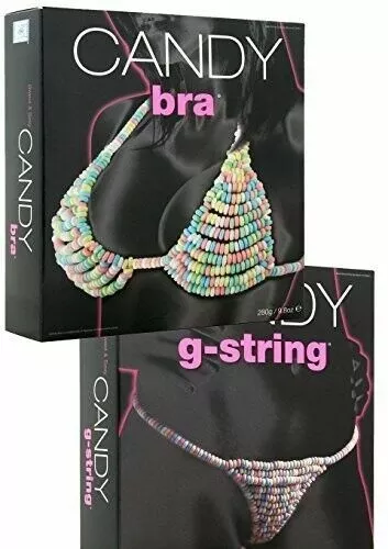 CANDY G STRING Lovers Edible Underwear Bra Sweet Pouch Nipple Tassels Love  Ring £14.21 - PicClick UK