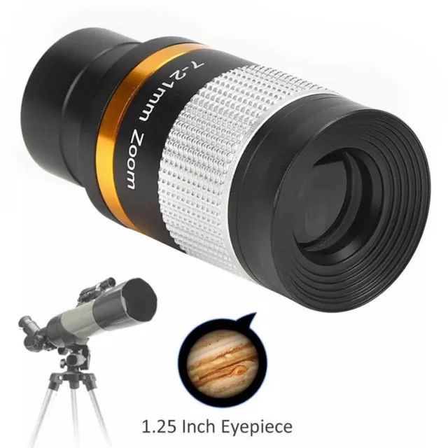 Professional 7-21mm and 8-24mm Continuous Zoom Eyepiece for Astronomy Telescope