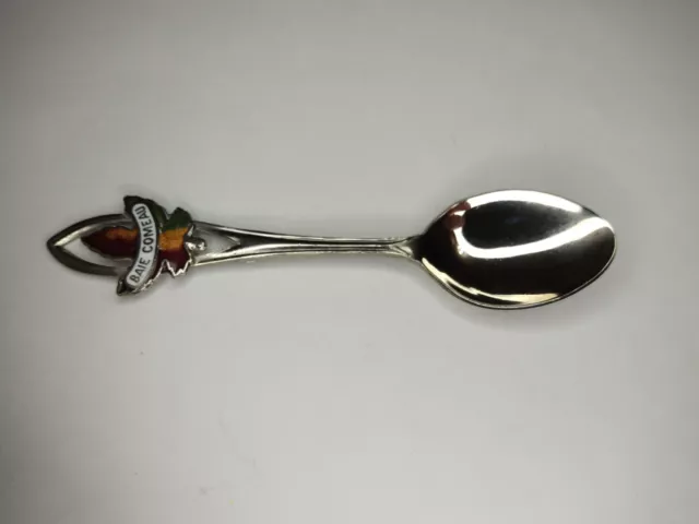 Baie Comeau Quebec Collectible Souvenir Spoon - Maple Leaf - QC Canada