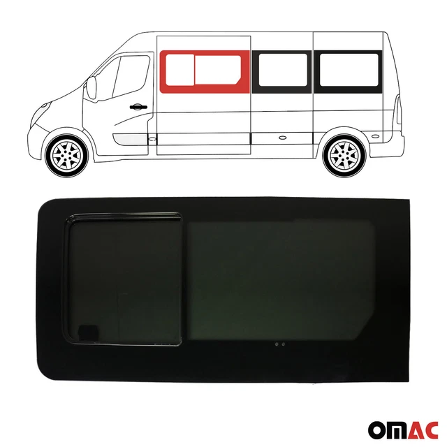 SEITENFENSTER SCHIEBEFENSTER FÜR Renault Master 2010-2024 Links L2 L3 ...
