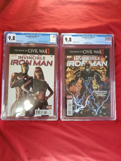Invincible Iron Man #7 #9 CGC 9.8 1st Print Cameo Full Riri Williams Ironheart