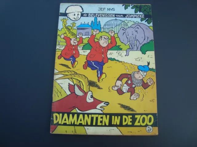 Jommeke Strip / Comics Folge 47 " Diamanten in de Zoo "  Jef Nys schwarz / weiß