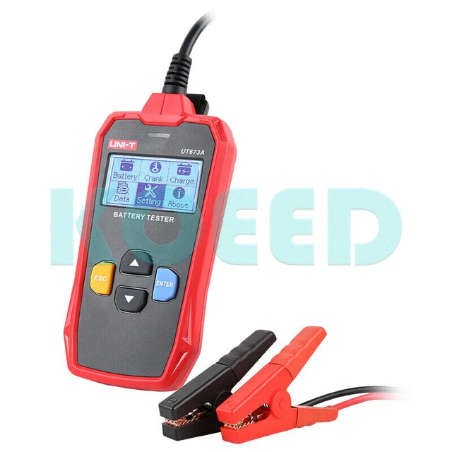 1PCS UNI-T UT673A Car Battery Tester Charger Analyzer 12V 24V Voltage Battery US