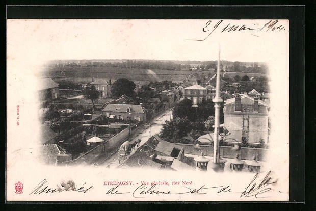 CPA Étrépagny, Vue générale, Côté Nord 1904