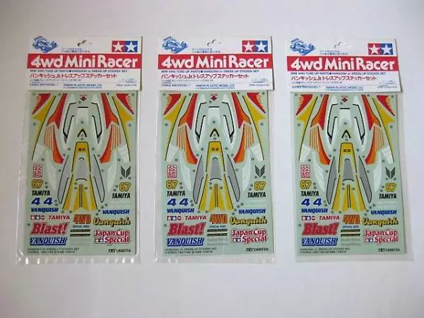 Racer Mini 4Wd Vanquish Jr. Dress Up Sticker Set Of 3 Pieces Available Non-Stand