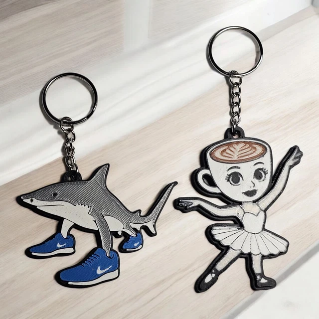 TRALALERO TRALALA BRAINROT Italian Character Keychains 3D Printed New £ ...