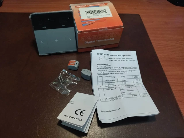 Termostato Domestico WG808 | 220V 10A | Per Riscaldamento | Senza Programmazione | Per Scatola 86x86 Mm - Foto 9