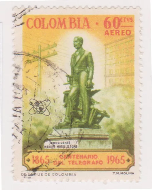 (COA-251) 1965 Colombia 60c air telegraph (AD)