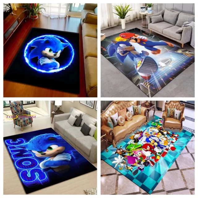 Tappeto bambini tappetini 3D Sonic tappeto tappetino tappetino decorazione