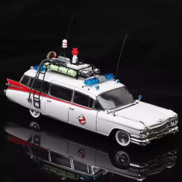 HotWheels 1:18 1959 Cadillac Ghostbusters Ecto-1 Diecast Model Car Collection