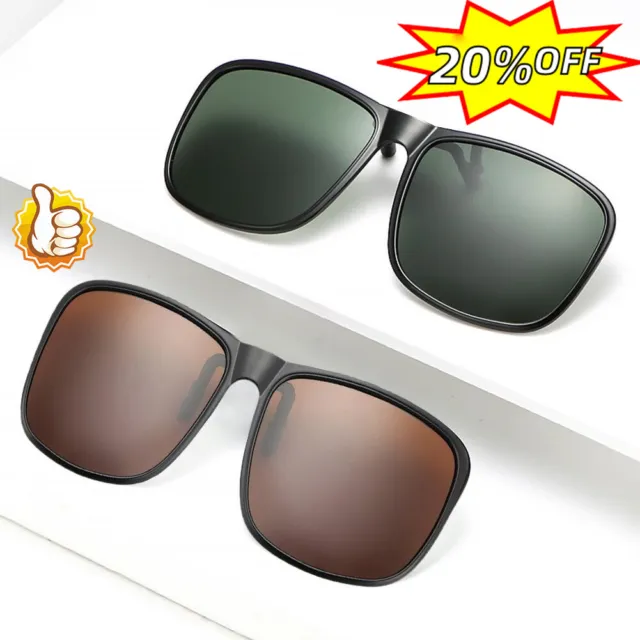 Clip On Sunglasse Flip-up Glasses Polarized UV Photochromic Sungl Z9Y2