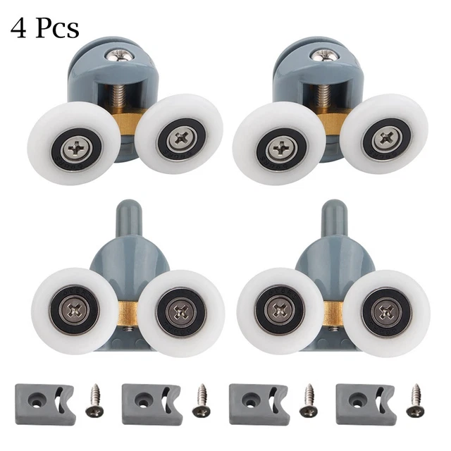SHOWER DOOR ROLLERS Door Reels Curved Sliding Doors Zinc Alloy Gray Nylon 18.72 PicClick