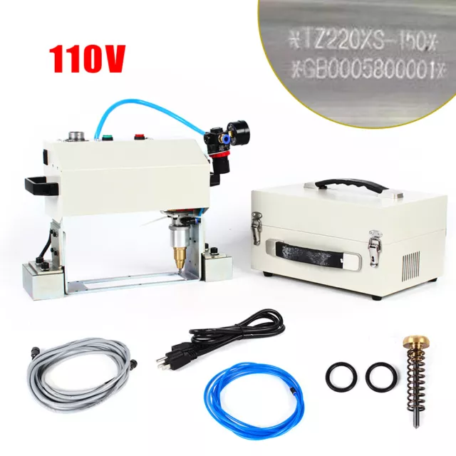 Pneumatic Dot Peen Marking Machine Tool 140*40m Vin Code Chassis Number Printer