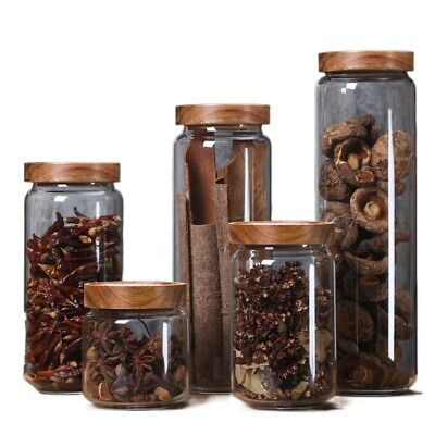 Nut Coffee Oatmeal Storage Box Spice Salt Cruet Jars Container Kitchen Bottles