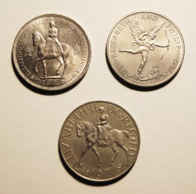 Großbritannien, Elisabeth II., drei attraktive Sondermünzen, prägefrisch