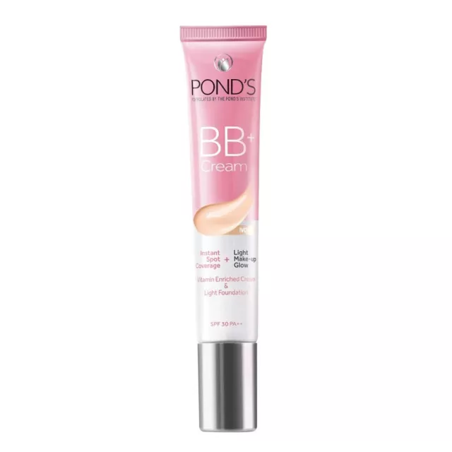 POND'S BB+ Crema, Cobertura Instantánea + Maquillaje Ligero Brillo, Marfil 18 g