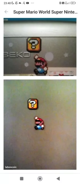 Super Mario Bros Stars 4 pc glow in the dark pixel art bead sprites Kandi