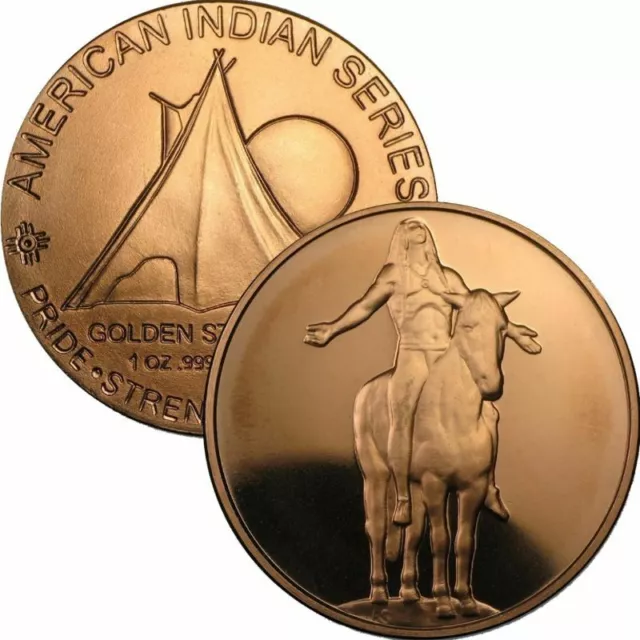 1oz Appeal to the Great Spirit .999 Copper Round Native American Indian Series