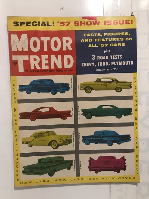 MOTOR TREND MAGAZINE January 1957 Vintage Magazine 4 50 PicClick