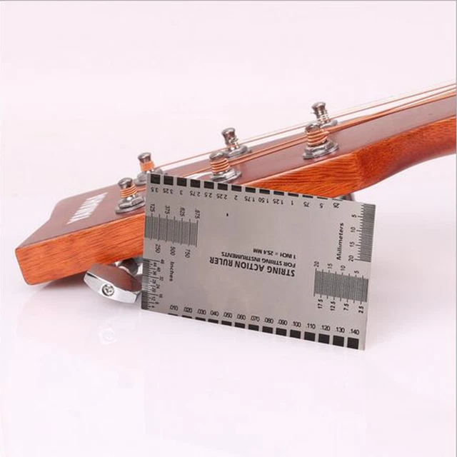 STRING ACT GAUGE Rulers Guide Setup Guitar Bass Electric Measuring