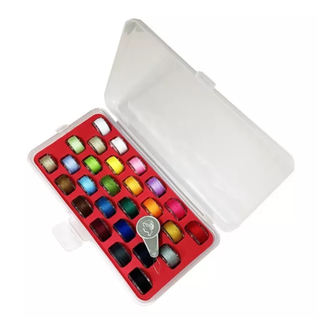 Assorted Colors Prewound Bobbin Thread Embroidery Thread  Storage Plastic Box