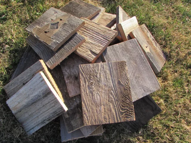 Reclaimed Old Fence Wood Boards - End Cuts Various Lengths Weathered Barn Wood 3