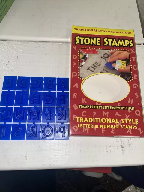 Concrete Stepping Stone Stamp Set (Letters & Numbers) Traditional