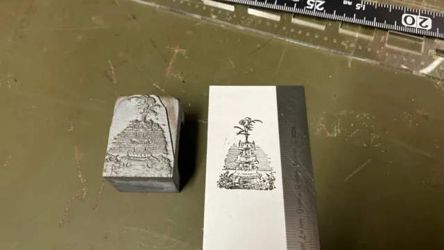 Vintage letterpress printing blocks - Wedding Cake