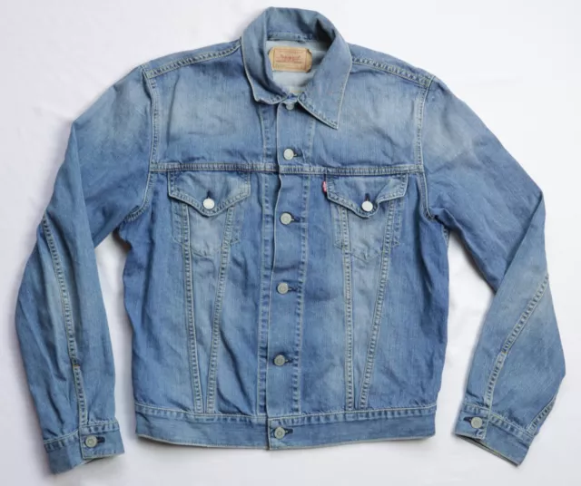 Levis Vintage 72530 Trucker Denim Jacket mens Jean top size L Large blue SLIM