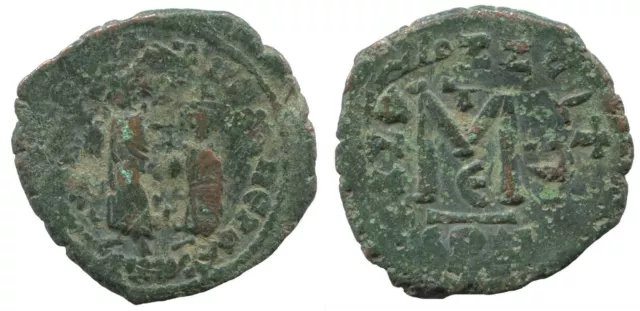 JUSTINIAN I AE FOLLIS 9.4g/29mm GENUINE BYZANTINE Coin #SAV1016.10U