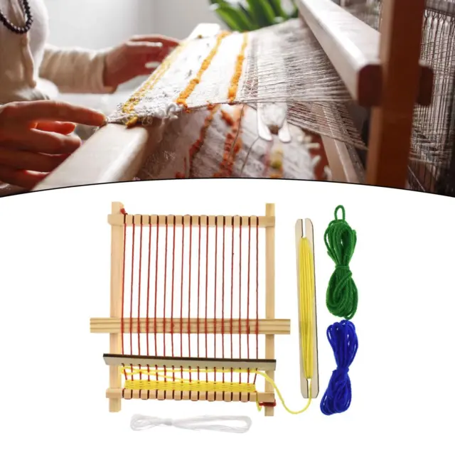 Wooden Weaving Loom DIY Hand Knitting Weaving Machine for Knitter Mats Purse