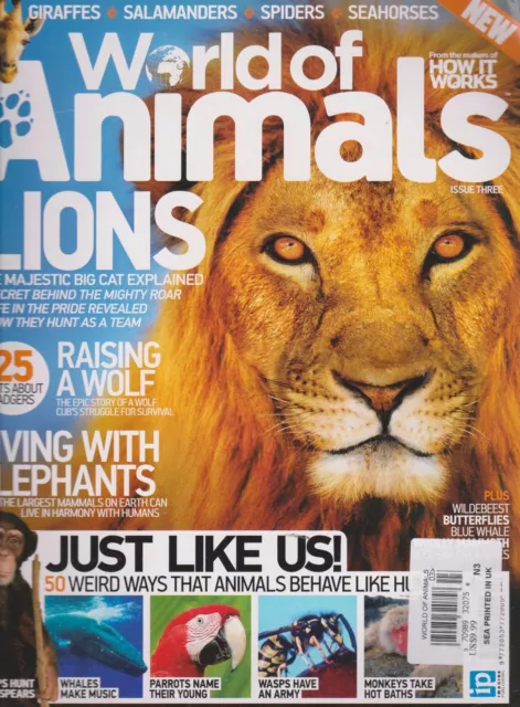 How It Works World Of Animals Magazine #3 2014,Lions The Majestic Big Cat Expl