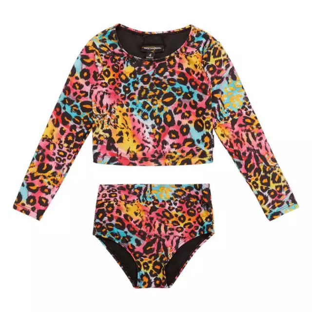 Rock Your Baby Miami leopard rashie set in multicolour