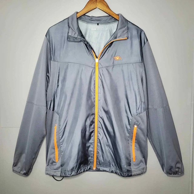 Disney Parks Full Zip Windbreaker Jacket on Nike Golf Jacket Medium Gray Orange