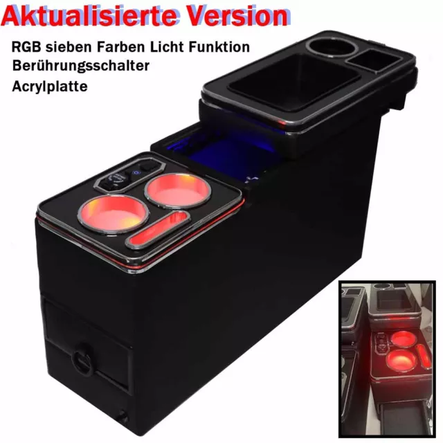 MITTELKONSOLE FÜR VW T5 T6 Bus Multivan Van Box Aufbewahrung Staufach Led  USB EUR 179,00 - PicClick DE