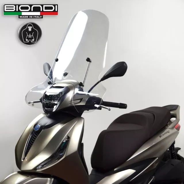 PARAVENTO PARABREZZA BIONDI PIAGGIO BEVERLY HPE Euro5 300-400 DAL 2021+ATTACCHI