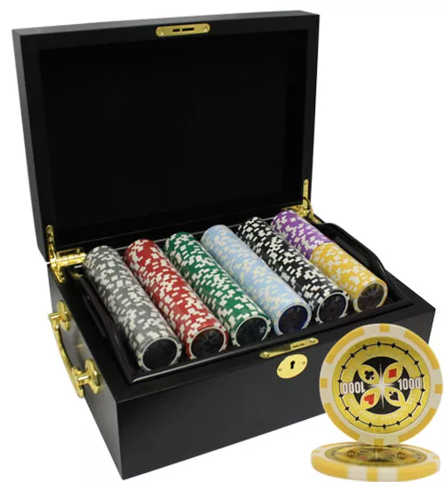 Mrc Poker 500Pcs 14G Ultimate Clay Poker Chips Set Black Wood Case