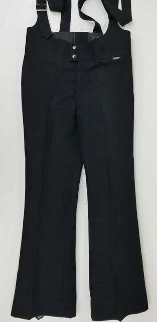 Gerry Snow Bib Pants Wool Blend Ski Made In Japan Size 34 R Black B13