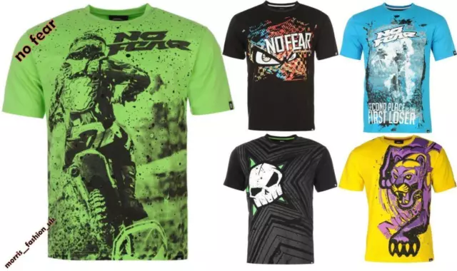 T-shirt No Fear Moto Graphic da uomo motocross maniche corte ~tutte le taglie M -XXL VENDITA