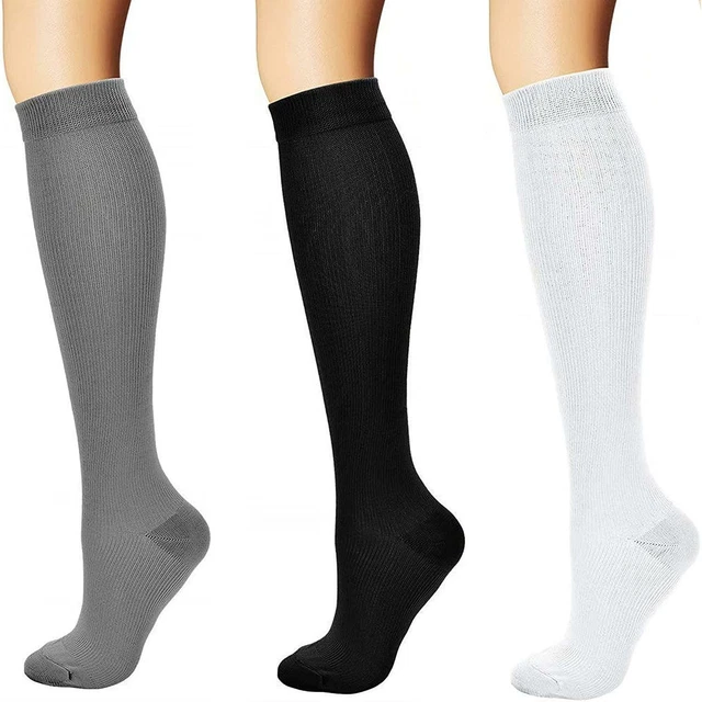 3 medias de viaje medias de apoyo medias de compresión medias de rodilla mujer hombre,