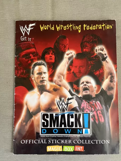 WWF/WWE SMACKDOWN STICKER Album EMPTY plus Stickers £35.00 - PicClick UK